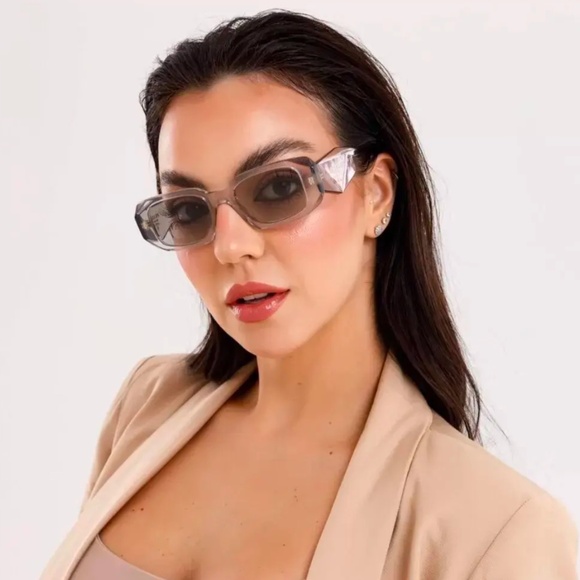 NEW PRADA RECTANGLE PR17WS 19X30N SUNGLASSES PR 17WS 19X30N PINK SPR 17W - Picture 4 of 4